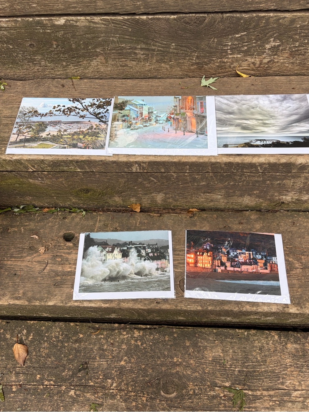 Set of 5 Richard Austin Images Coastal Scene Prints on Blank Cards
